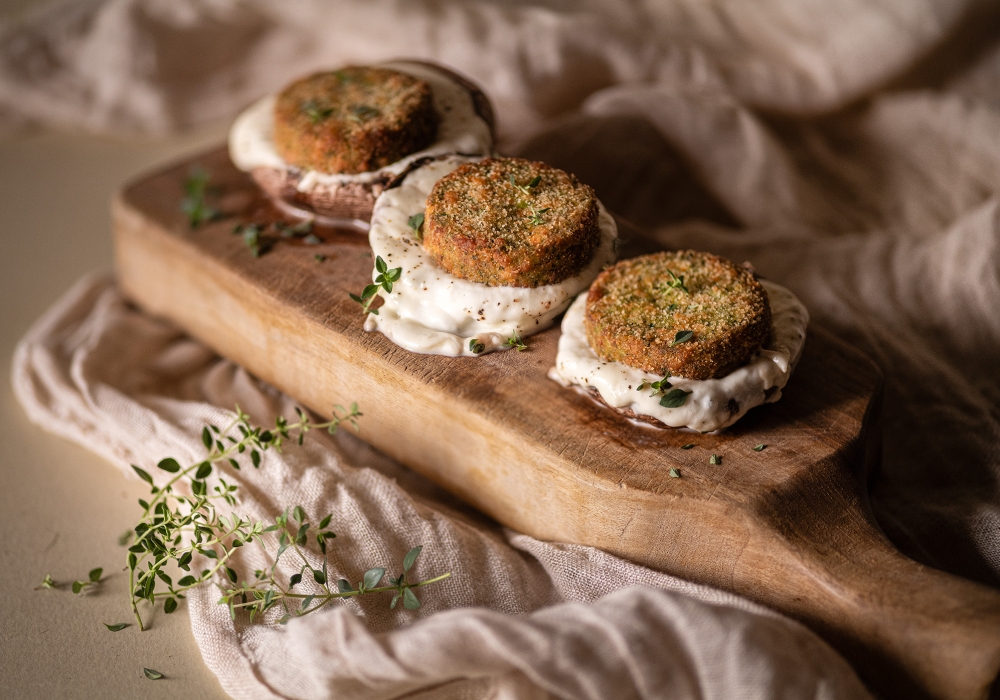 Mini burger nei portobello